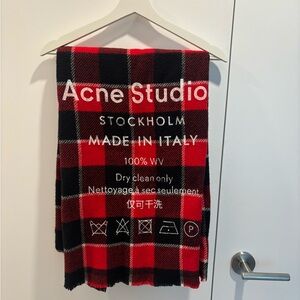 Acne Studio Red Cassiar Scarf
